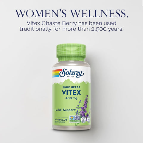 Solaray Vitex Berry Extract 400mg Vcaps 100's