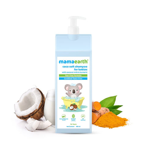 Mamaearth coco soft shampoo for babies with coconut milk & turmeric 400 ml