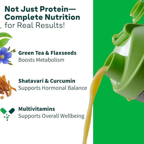 Oziva Protein & Herbs For Women,Â Chocolate Flavor, 500G Natural Protein Powder For Weight Control, Better Metabolism & Hormonal Balance, 23G Whey Protein, Ayurvedic Herbs, Certified Clean