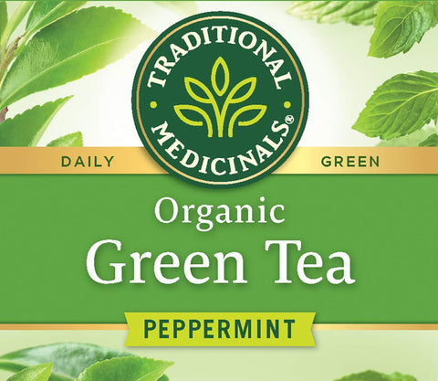 Traditional Medicinals Organic Green Tea, Peppermint, 16 Count