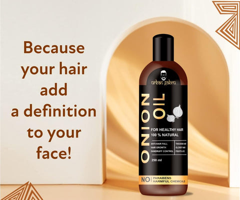 Urban Gabru 100% Natural Onion Oil for Hair Regrowth and Hair Fall Control  250 ml