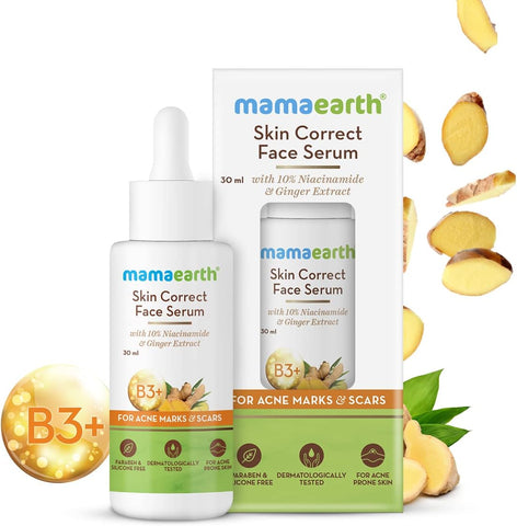 Mamaearth Skin Correct Face Serum/Niacinamide & Ginger extract, 30 ml