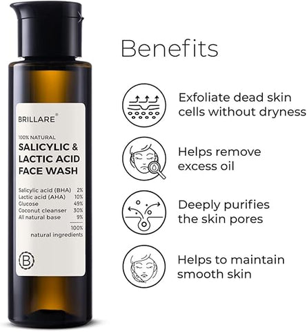 Brillaire Salicylic & Lactic Acid Face Wash 100Ml