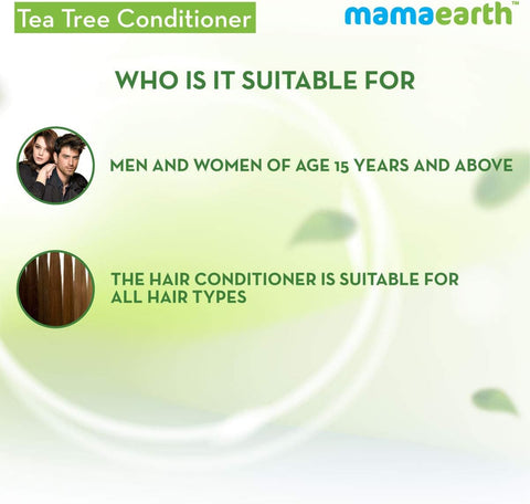 MAMAEARTH Tea Tree Conditioner For Dandruff Free Hair With Tea Tree & Ginger Oil, 250 Ml