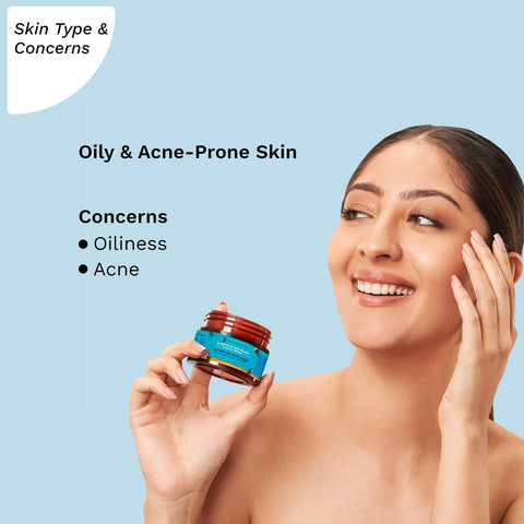 Pilgrim Korean Oil free Gel Moisturizer for oily skin with Hyaluronic Acid & Willow Bark Extracts | Moisturiser for face | Suitable for Oily & Acne-Prone Skin| Men & Women | Korean Skin Care | 50gm
