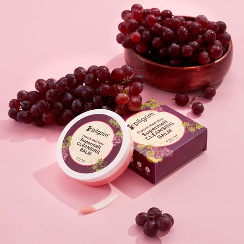 Pilgrim French Red Vine Supermelt Cleansing Balm 50gm | Makeup remover cleansing balm for face