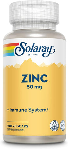 Solaray Zinc 50MG V-Cap 100's