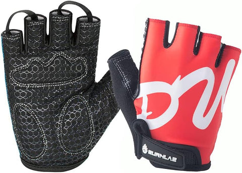 Burnlab Basic Gym Gloves with Wrist Support (Red S)