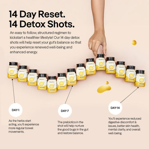 The Good Bug Gut Cleanse Shots | Pack Of 14 | Detox Shots | Improves Digestion | Improves Gut Health