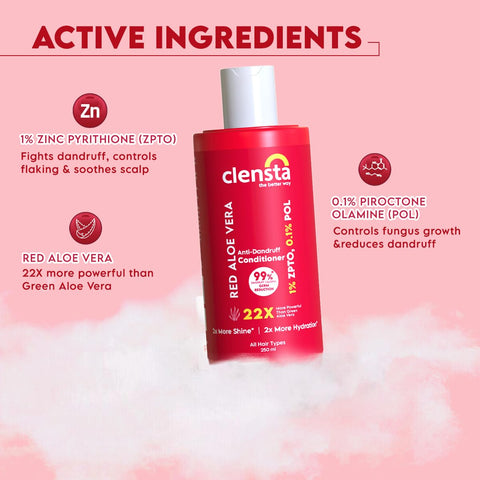 Clensta Red Aloe Vera Anti-Dandruff Conditioner (250ml)