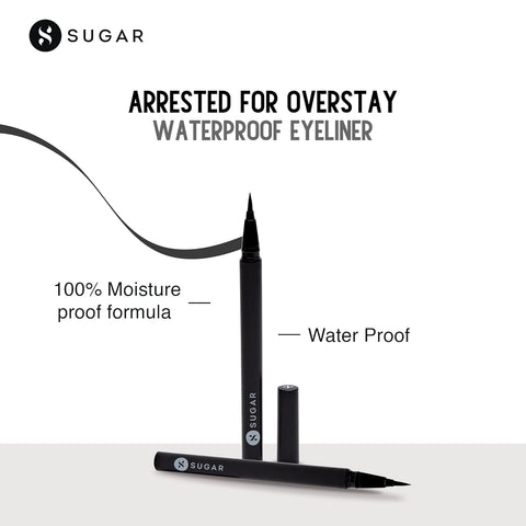 SUGAR Arrested For Overstay Waterproof Eyeliner - 01 I'll Be Black