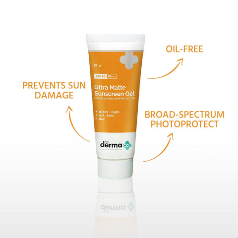 The Derma Co Ultra Matte Sunscreen Gel with SPF 60 50g