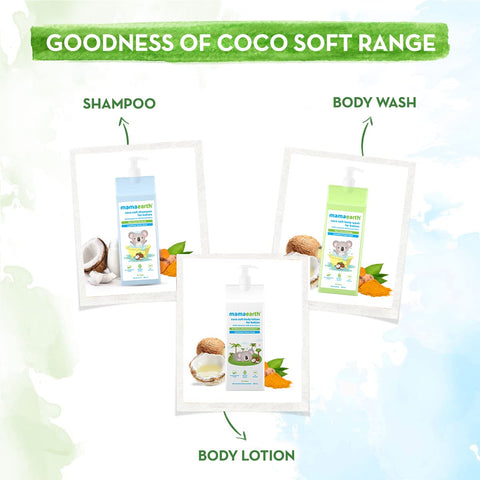 Mamaearth coco soft shampoo for babies with coconut milk & turmeric 400 ml