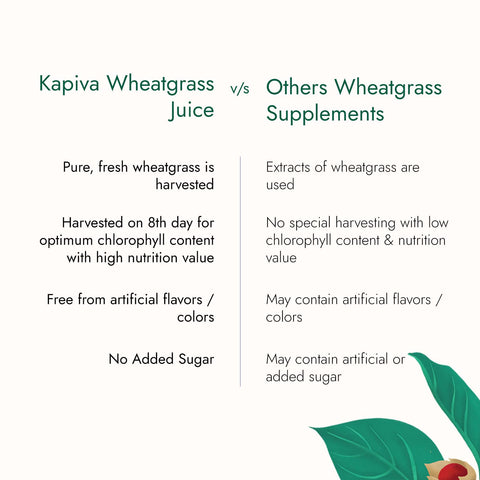 Kapiva Wheatgrass Juice - Herbal Supplement to Help Detoxify the Liver, Cleanse the Digestive System, and Purify Blood, 1 L