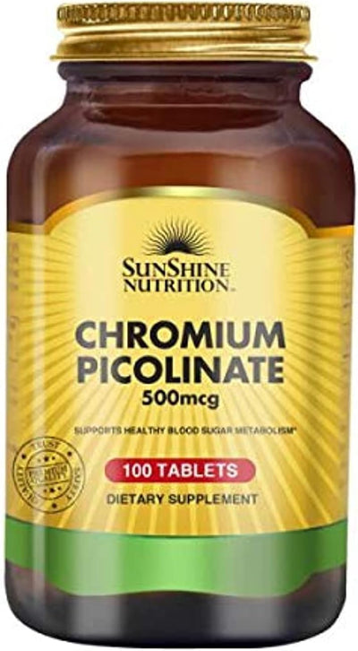 Sunshine Nutrition Chromium Picolinate 500mcg Tabs 100
