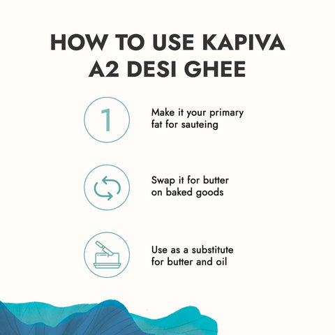 KAPIVA A2 COW DESI GHEE 500 ml (455g) + KAPIVA Raw Honey 500g