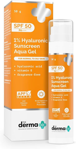 THE DERMA CO 1% Hyaluronic Sunscreen Aqua Gel 50gm