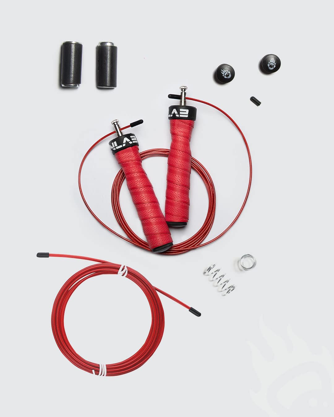 Burnlab Pro Power Plus Weighted Handle Skipping Rope (Red)