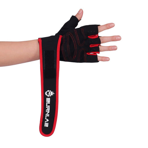 Burnlab Basic Gym Gloves with Wrist Support (Red L)