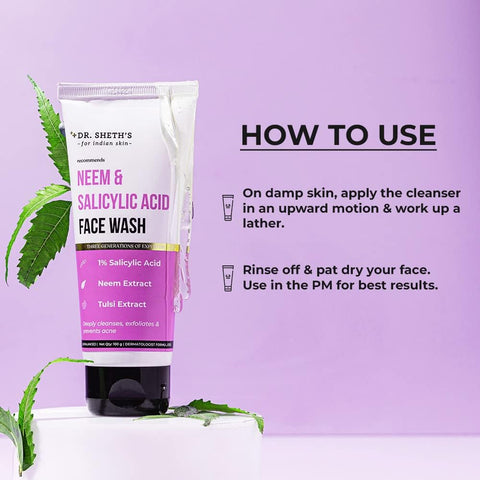 Dr. Sheth's Neem & Salicylic Acid Face Wash 100G