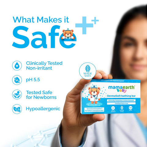 Mamaearth Baby DermaSoft Bathing Bar 75gm