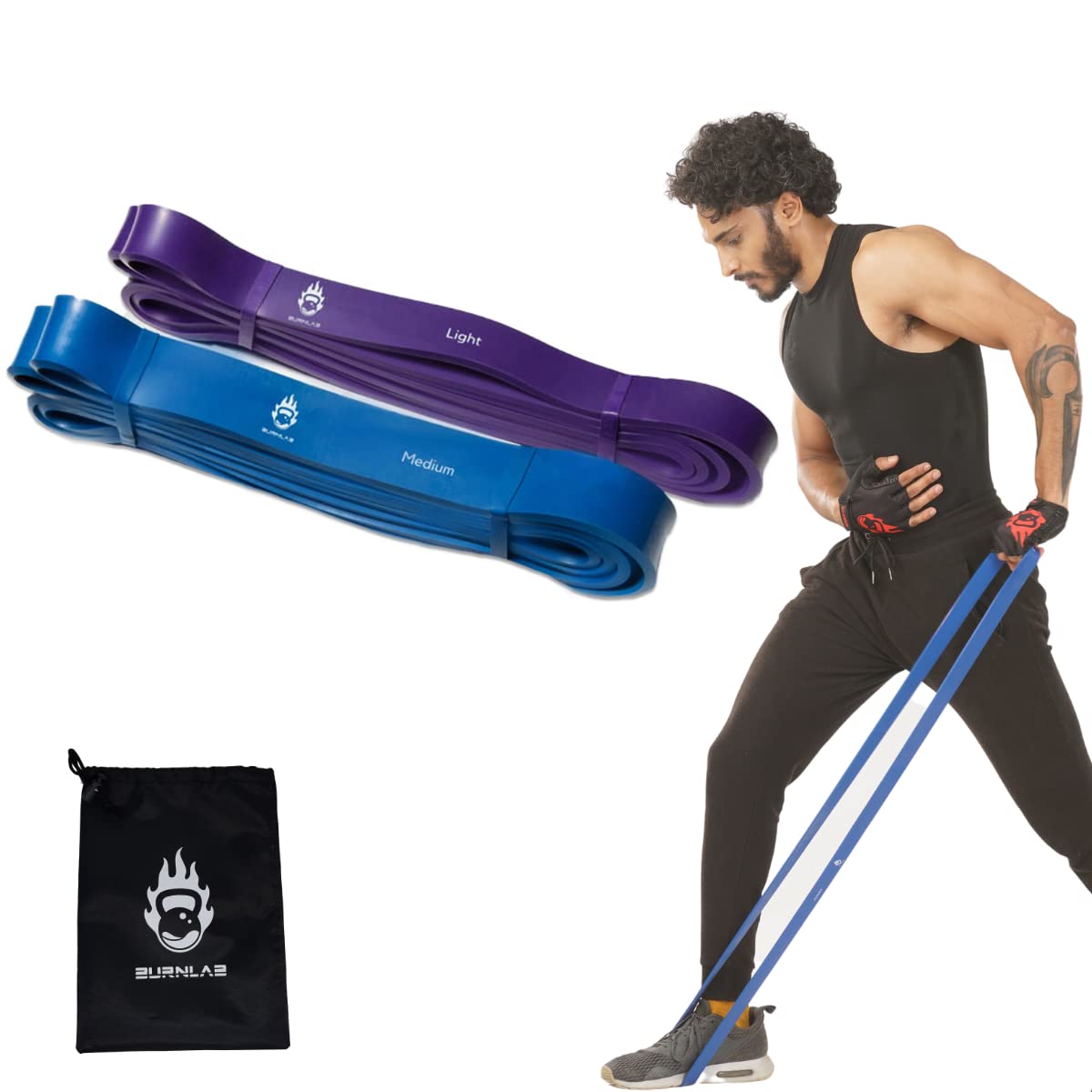 Burnlab Resistance Band, Use for Pull Up Assist H