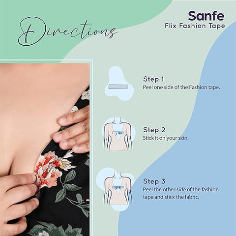 Sanfe Flix Fashion & Fabric Tape, 36 Piece Double Sided