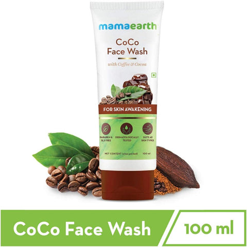 Mamaearth CoCo Face Wash - Coffee & Cocoa for Skin Awakening, 100ml