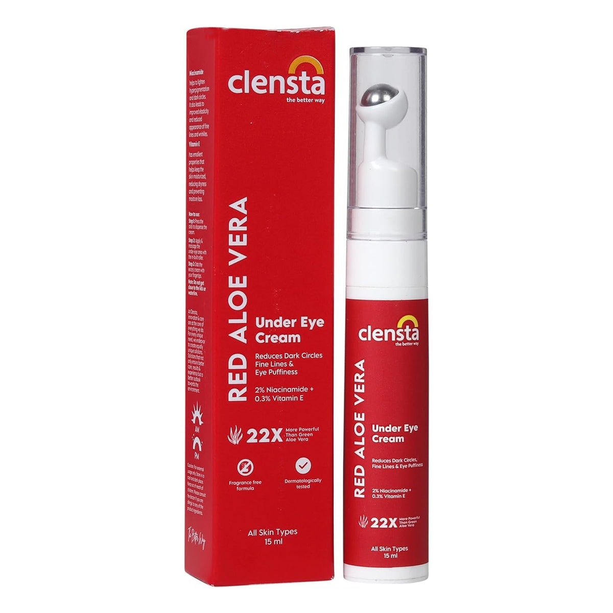 Clensta Red Aloe Vera Under Eye Cream-15gm