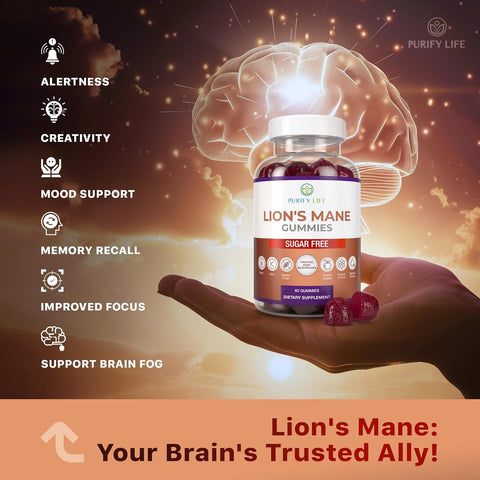 Purify Life Sugar Free Lions Mane Gummies 60