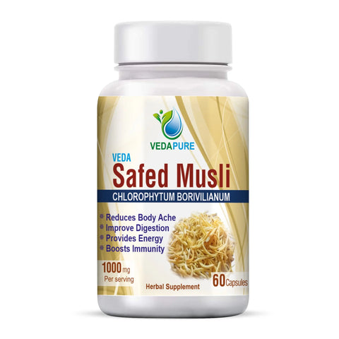 Kapiva Ashwagandha Gold 30 + Shilajit Gold Resin + Valeo Testo Plus + Vedapure Safed Musli Power For Strength 60 Capsules