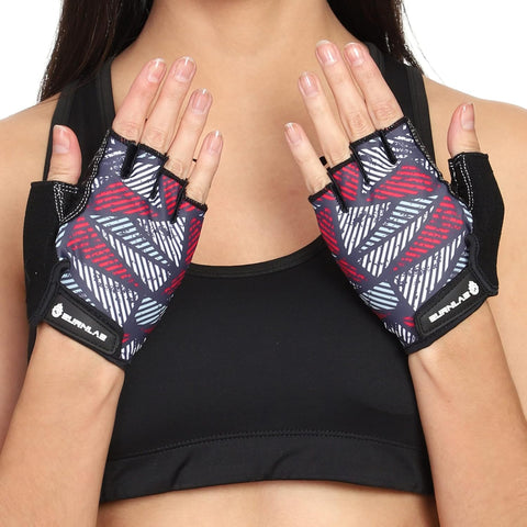 Burnlab Flex Gym Gloves for Men and Women (Large , White)