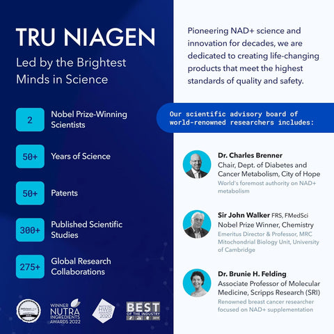 TRU NIAGEN NAD+ Booster with Hydration & Prebiotic Support 30ct/300mg Stick Packs: On-The-Go Supplement