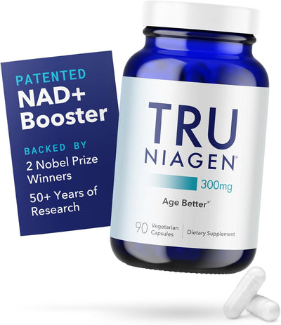 TruNiagen 90ct/300mg Multi Award Winning Patented NAD+ Boosting Supplement - More Efficient Than NMN - Nicotinamide Riboside for Cellular Energy Metabolism & Repair. Vitality, Muscle Health, Healthy Aging