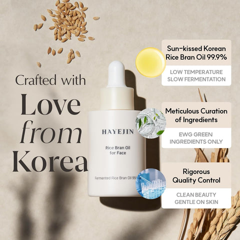 Natural Korean 99.9% Rice Bran Oil 30ml/1.01