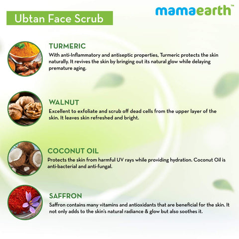 Mamaearth Ubtan Face Scrub, 100 ml