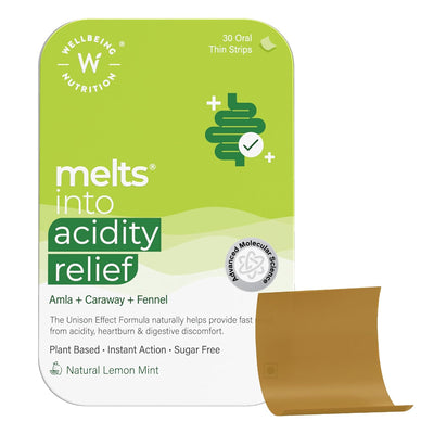 Wellbeing Nutrition Instant Acidity Relief 30 Strips in a Tin Box