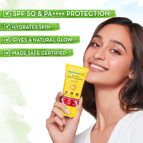 Mamaearth Beetroot Hydraful Sunscreen With Hyaluronic Acid - 50 g