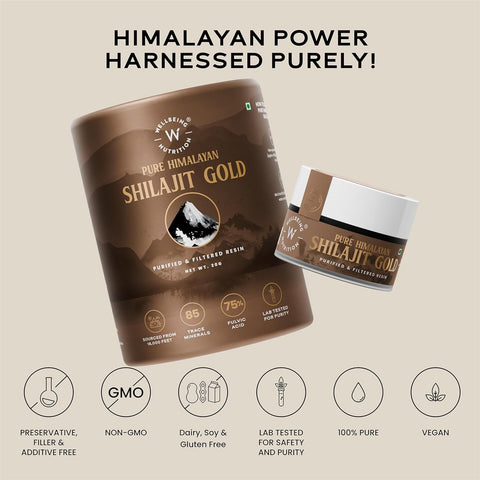 Wellbeing Nutrition Pure Himalayan Shilajit Gold Resin