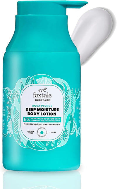 Foxtale Hydrating Body Lotion 72 Hr Hydration, Lightweight Serum-In-Lotion With Hyaluronic Acid & Ceramides