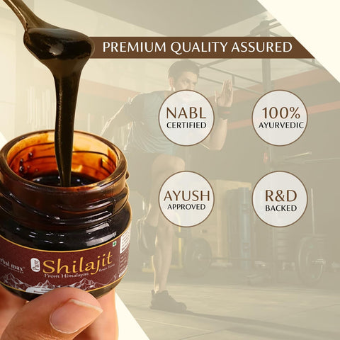 Herbal max Ayurveda 100% Ayurvedic Original and Pure Shilajit 20g Lab Tested