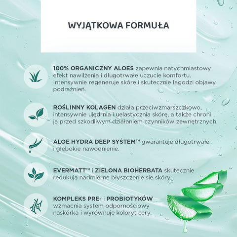 Ev Org Aloe +collagen Moistur& Mattify Face Gel 50ml