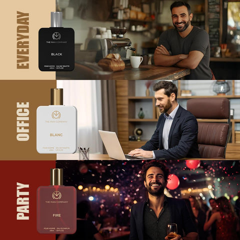 The Man Company Eau de Toilette Trio - Fire, Blanc, Black - 3 x 50ml
