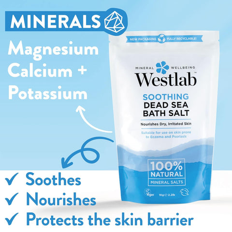 Westlab 100% Pure Soothing Dead Sea Salt, 1 Kg