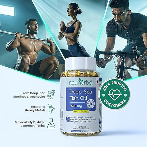 Neuherbs Deep-Sea Fish Oil Lemon Flavour softgels 60