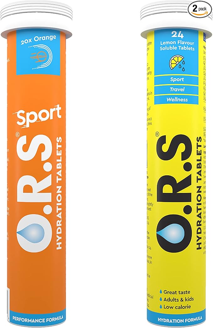 ORS O.R.S Sport and Originals Bundle | 1 tube of Sport Orange + 1 tube of Lemon