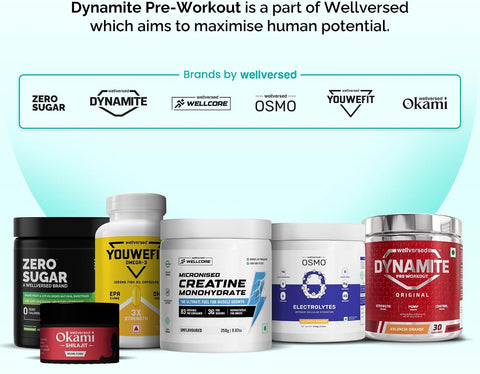 Wellcore Dynamite Pre-Workout - Citrulline Complex, Energy Boost - 420g – image 8