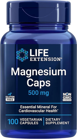 Life Extension Magnesium Caps, 500 mg, 100 vegetarian capsules