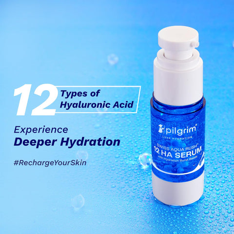 Pilgrim Swiss Aqua Rush 12 HA Serum (hyaluronic acid) with Hydration Burst Beads