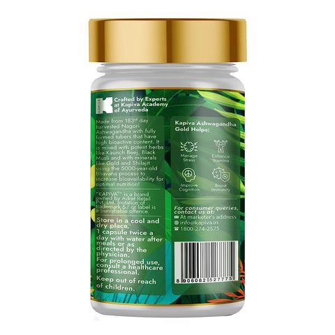 Kapiva Ashwagandha Gold Capsules (60 Capsules)